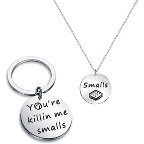 Set 90's Nostalgia Gift The Sandlot Quote Jewelry Matching Keychain Set Gift For 90's Baby