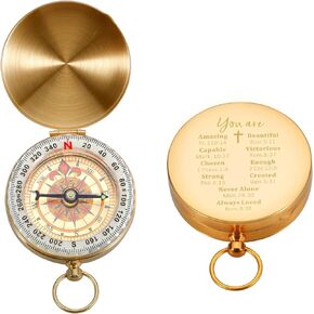 Confirmation Gifts for Boys Son Baptism Gifts for Boys First Commuion Gifts for Boys Bible Verse Compass for Boy Birthday Gifts from Mom Dad for Teens Graduation Gifts Compass Valentines Day Gifts