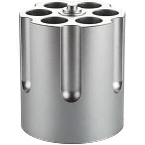 Revolver Pen Holder, Gun Cylinder Pen Holder, Aluminum Gun Pencil Holder, Non-Slip Desk Pen Holder for Men's Birthday, Office Decoration
