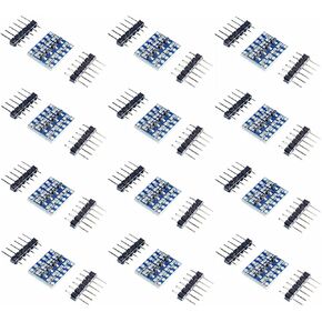 12Pcs 4 Channels IIC I2C Logic Level Converter Bi-Directional 3.3V-5V Shifter Module for Arduino