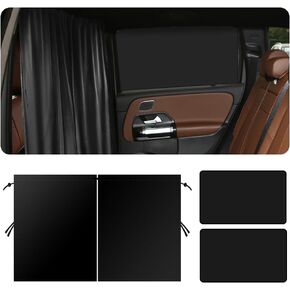 Car Sun Shade Kit,Large Car Curtains Include 1PC Car Divider Curtains+2PCS Magnetic Curtains,Universal Car Privacy Curtains Car Interior Accessories for Most SUVs Trucks (Large for SUV&Truck)