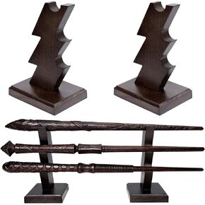 Wizard Wand Stand Display Wooden Magic Wand Holder for Collections Table Display 3 Tiered