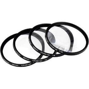 Andoer 58mm Macro Close-Up Filter with Pouch Close-up Lens Filter Set +1 +2 +4 +10 for Nikon Canon Rebel T5i T4i EOS 1100D 650D 600D DSLR