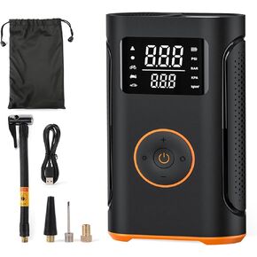 Inflator Portable,Bike Pump Air Compressor, 4000 mAh,for Bike,Ball,Sport Inflation,Motorbike,Automobile,160 PSI,19 Cylinders