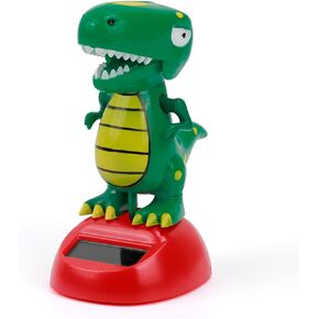 YGMONER Dinosaurs Waving Arms Car Dashboard Dancer Cartoon Style Solar Powered Shaking Ornaments Bobble Head Decorations