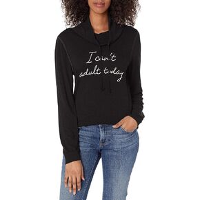 Fifth Sun Women's Sassy Text Long Sleeve Cowl Neck Tees