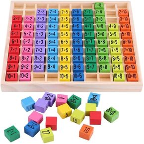 Wooden Toys Hundred Board Montessori 1-100 Consecutive Numbers Educational Game Early Childhood Toy for Kids with Storage Bag (Counting & Math)