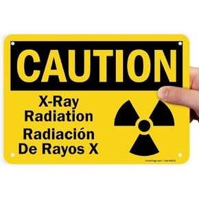 SmartSign "Caution - X-Ray Radiation" Bilingual Sign | 7" x 10" Plastic