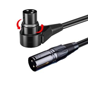 كابل ميكروفون Molan Basics XLR لمكبر الصوت أو نظام PA، جميع الموصلات النحاسية، سترة PVC 6 مم، سلك محمي ممتاز من XLR إلى XLR أسود (1، الطراز A، 3 أقدام) in Kuwait