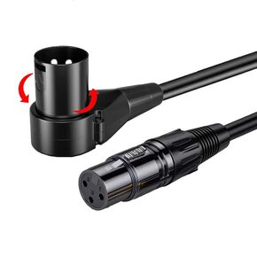 Molan Basics XLR Microphone Cable for Speaker or PA System, All Copper Conductors, 6MM PVC Jacket, Premium XLR to XLR True Shielded Wire Black(1, Style A, 3 Feet)