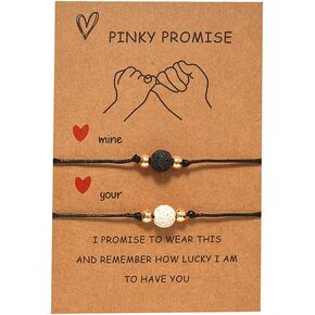 Pinky Promise Bracelets Back to School Bracelet First Day of Kindergarten Bracelets Mommy and Me Matching Bracelet Set Mother Daughter Mom Son Bracelets Gifts Couples Friendship BFF Best Friends Bracelet