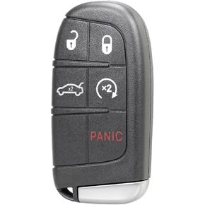 Key Fob Cover Case Replacement 5 Buttons Key Fob Remote Control Shell Case - Compatible for Dodge Durango Charger Challenger 2012-2014 for Dodge Dart Journey 2013-2016 - Replace Part M3N-40821302