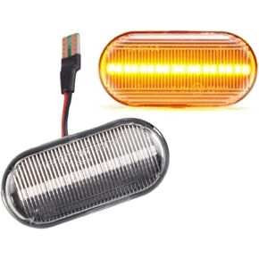 Side Marker Led Front Fender Side Marker Light Flowing Sequential Blinker Light Turn Signal Lamp for Nissan 350Z Z33 Frontier D40 Cube Z11 Latio C11 Xterra Pathfinder R51 (Black)