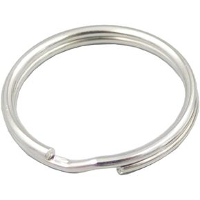 Bluemoona 100 Pcs - 20mm 3/4" Round Edged Split Key Chain Ring Connector Keychain Keyring