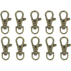 30pcs 38mm/1.5" Lobster Claw Swivel Clasps Lobster Snap Clasp Hook for Key Ring DIY Craft Jewelry Making (Antique Bronze)