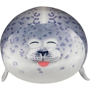 Pineapple Chubby Blob Seal Plush Pillow, Cute Stuffed Animal Seal Plushie Toy, Small Cotton Plushy Ocean Gray (12 inch)