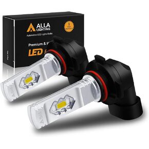 Alla Lighting 3800lm 9145 9140 H10 LED Fog Lights Bulbs 9155 PY20D Base, 3000K Amber Yellow Xtreme Super Bright ETI 56-SMD Replacement