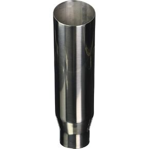 Vibrant Performance Exhaust Tip, Weld-On, 3 in Inlet, 4 in Round Outlet, 20 in Long, Single Wall, Cut Edge, Angled Cut, Stainless, Polished, Each