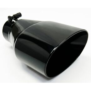 طرف العادم 3.00 مسمار على المدخل 5.50X3.50 OD بيضاوي 8.00 طويل WDWO5508-300-BOSS-GBK-SS جدار مزدوج 304 غير قابل للصدأ لامع أسود طرف عادم Wesdon in Kuwait