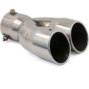 Unifizz Exhaust Muffler Tip Tailpipe Stainless Steel 3 Inch Inlet Dia Double Row Replacement for Auto Car