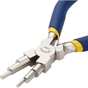 BENECREAT 6 in 1 Bail Making Pliers Wire Looping Forming Pliers with Non-Slip Comfort Grip Handle for 3mm to 9.5mm Loops and Jump Rings