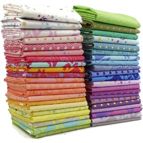 True Colors 2020 Fat Quarter Bundle (39 Pieces) by Tula Pink for Free Spirit 18 x 21 inches (45.72 cm x 53.34 cm) Fabric cuts DIY Quilt Fabric