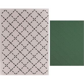 Diamond Plaid Texture Plastic Embossing Folders for Cards Making Grid Texture Embossing Stencils for DIY Paper Crafting Scrapbooking Polymer Clay Decoration