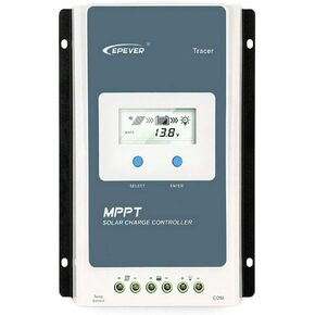 EPEVER MPPT Solar Charge Controller 30 amp 12V 24V Auto, 30A Solar Charge Controller Max 100V Input Negative Grounded Solar Reulator for Lead-Acid and Lithium Batteries Charging and Discharging