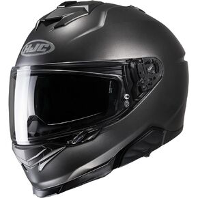 HJC i71 Men's Street Motorcycle Helmet - Titanium / 2X-Large