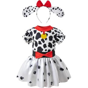 101 الدلماسية زي الفتيات توتو تنورة آذان عقال الكلاسيكية هالوين تأثيري عيد ميلاد الزي 101st يوم المدرسة in Kuwait