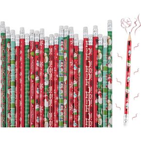 48 Pieces Scented Pencils Christmas Pencils Fruit Fragrance Holiday Pencils for Kids, Winter Pencils with Santa Snowflake Snowman Christmas Pencils and Erasers for Xmas Present Party Favors Supplies