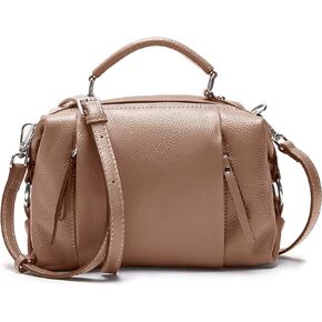 Women Small Genuine Leather Shoulder Bag Multi Pocket Crossbody Purse for Lady Handbag