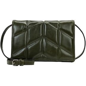 Patricia Nash Penley Quilted Leather Crossbody Olive Green