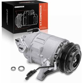 A-Premium A/C Compressor with Clutch Compatible with Chevrolet Silverado 1500 5.3L 2016-2018, GMC Sierra 1500 5.3L 2016-2018