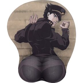 لوحة ماوس Joseph Joestar PP Anime ثلاثية الأبعاد مع مسند ناعم للمعصم، لوحات ماوس ثلاثية الأبعاد للألعاب ثنائية الاتجاه (MP-Joestar PP)