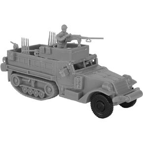 BMC CTS WW2 US M3 Halftrack - 4 قطعة OD مركبة مدرعة من البلاستيك الأخضر للرجال