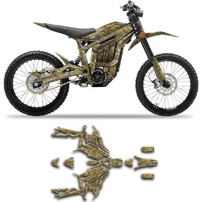 Kungfu Graphics Decal Kit for Talaria Dirt Bike Sting R （with Front Plate, Talaria Fork）, Camouflage Brown, TLSTR4023N021-KOR