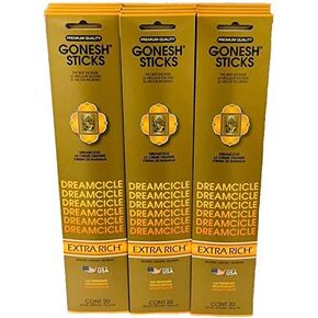 Gonesh Incense Sticks Extra Rich Collection: Dreamcicle 12 Pack (20 Sticks/Pack)