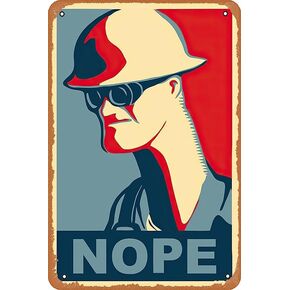 لافتة ديكور للحائط - قلعة الفريق 2 - ملصق المهندس Nope.avi - لافتة معدنية ذات مظهر عتيق مقاس 8 × 12 بوصة، بار، زخرفة فنية على شكل كهف للرجال in Kuwait