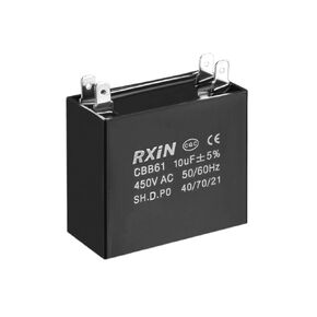 uxcell Ceiling Fan Capacitor CBB61 10uF 450V AC Double Insert Metalized Polypropylene Film Capacitors 47x25x42.5mm for Water Pump Motor Generator