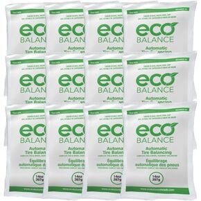 ECO Balance 12-EB4 Centrifugal Force Tire/Wheel Balancing Beads - Off-Road Vehicles, Light Duty Truck Tires, (4) 12oz Balance Bead Bags, (4) Valve Caps and Cores
