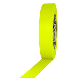 ProTapes Artist Tape Flatback Printable Paper Board or Console Tape, 60 yds Length x 1" Width, Fluorescent Yellow (Pack of 1)