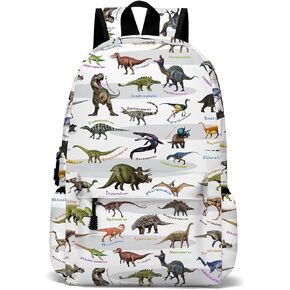 Dinosaur Bacpack 17in Laptop Knapsack Casual Daypack Packsack Rucksack Bags Travel Backpacks for Men Women