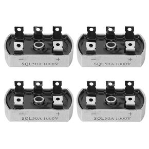 4Pcs 3-Phase Rectifier, 50A 1000V Electric Full Bridge Rectifier Module Low Frequency, 1600V Reverse Repeat Peak Voltage