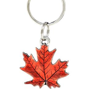 DANFORTH Maple Leaf Keychain, Fall/Autumn Keyring, Key Fob, Handcrafted Pewter, Made In USA