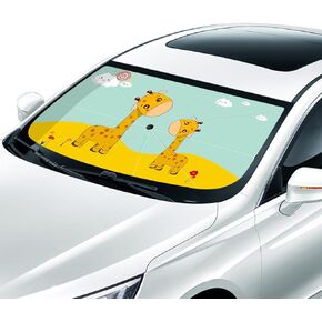 Cartoon Car Window Shade. Automotive Windshield Sun Shade, Practical Car Visor Extender Sun Blocker, Summer Windshield Cover Sun Shade, Essential New Car Accessories Interior Car Accessory