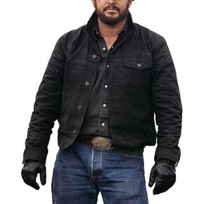 Men’s Cole Hauser TV Series Rip Stone Wheeler Rench Style Stylish Black Cowboy Jacket-Be the Alpha in Your Pack