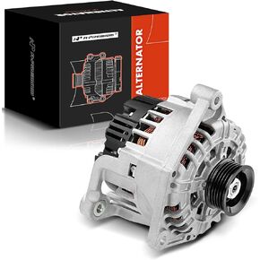 A-Premium Alternator Compatible with Audi A4 99-01 L4 1.8L, A4 Quattro 00-01 L4 1.8L, S4 02 V6 2.7L & Volkswagen Passat 99-05 L4 1.8L, 12V 120A CW 5-Groove Pulley, Replace# 0124515034, 06B903016G