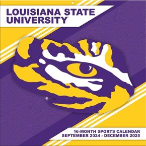 TURNER SPORTS LSU Tigers 2025 12x12 Team Wall Calendar (25998011805)