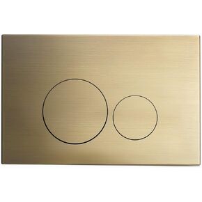 Swiss Madison Well Made Forever Wall Mount Actuator Flush Push Button Plate in Brushed Brass (SM-WC001Z)
